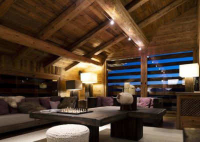 Salon nuit chalet envers des etoiles grand bornand